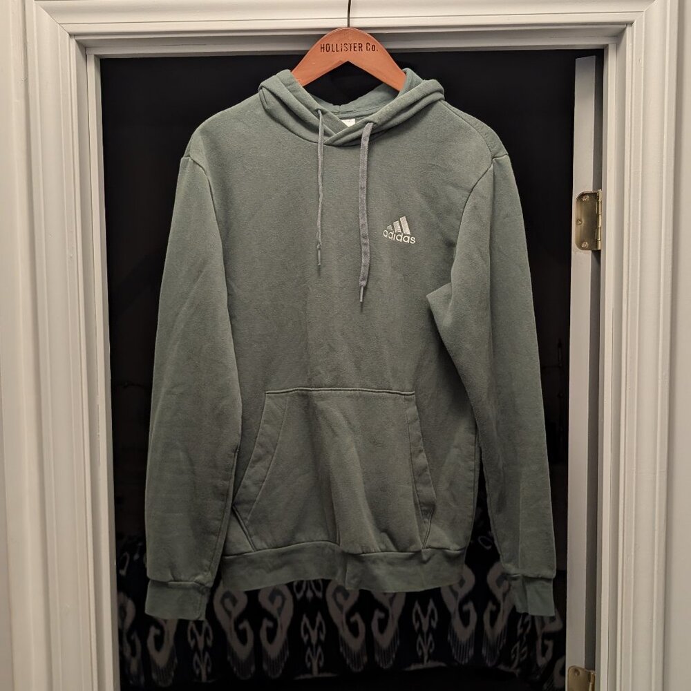 Adidas Men's Olive Green Medium Hoodie, COMFORTABLE